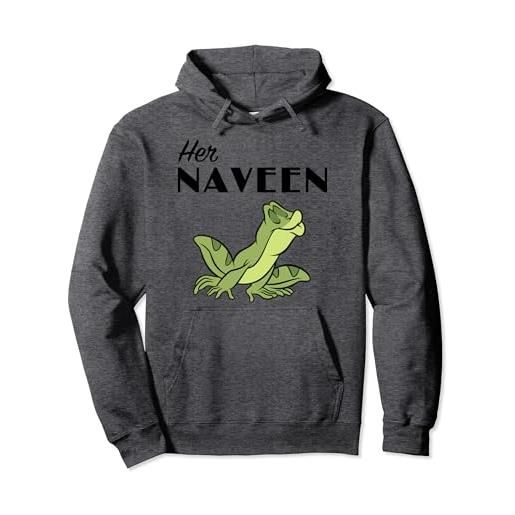 Disney princess and the frog her naveen felpa con cappuccio