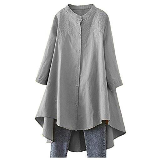 Tunica o top da donna a maniche lunghe con maniche svolazzanti top da donna plissettato scollo a V autunno tunica top camicetta elegante casual allentata estate t-shirt da donna a maniche lunghe