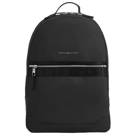 Tommy Hilfiger zaino uomo elevated nylon bagaglio a mano, multicolore (black), taglia unica