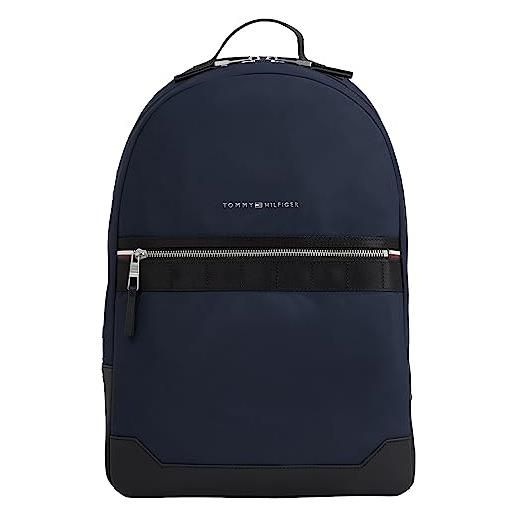 Tommy Hilfiger zaino uomo elevated nylon bagaglio a mano, multicolore (black), taglia unica