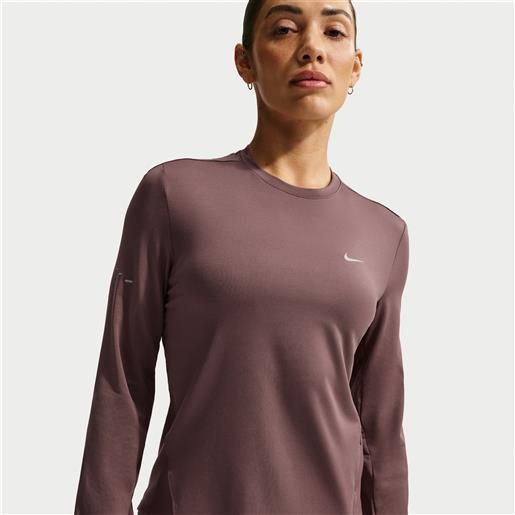 Nike maglia girocollo da running a manica lunga dri-fit uv Nike swift- donna - viola