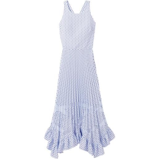 Claudie Pierlot abito midi con ruches - blu