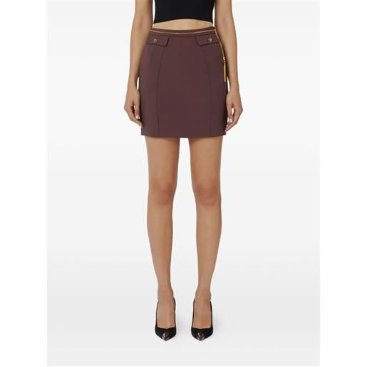 Elisabetta Franchi pocket mini skirt - marrone