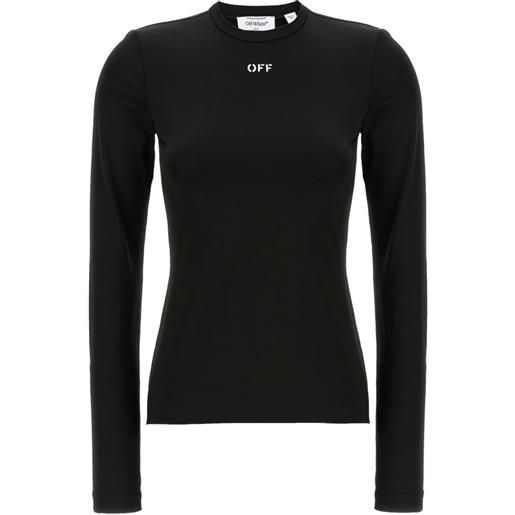 Off-White maglione girocollo con logo - nero