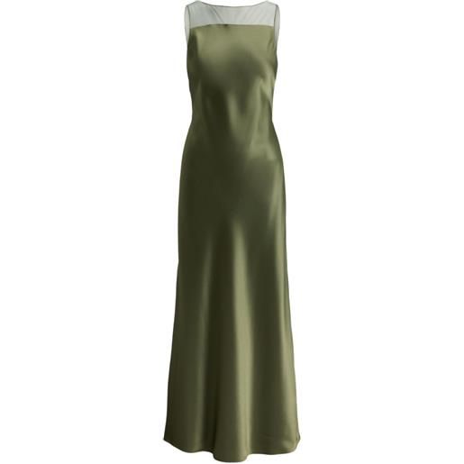 Polo Ralph Lauren abito con inserto semi trasparente - verde
