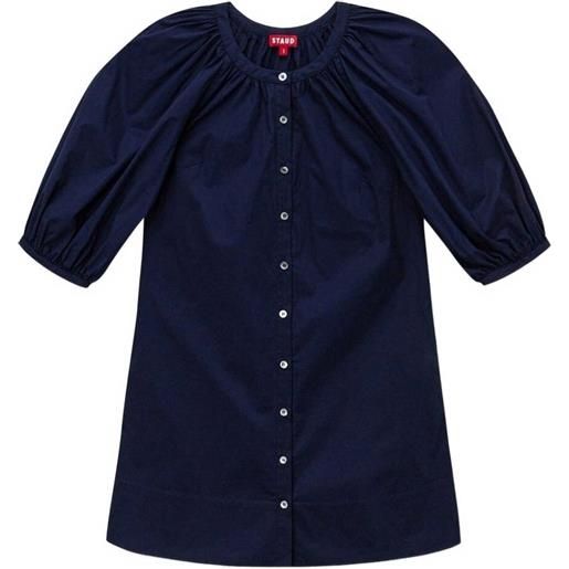 STAUD abito corto con maniche a palloncino - blu