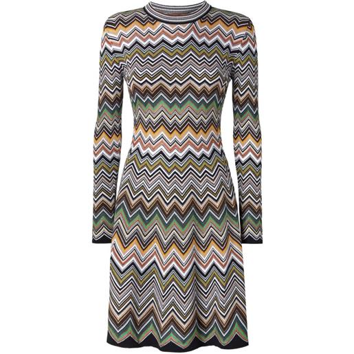 Missoni abito corto a maniche lunghe - marrone
