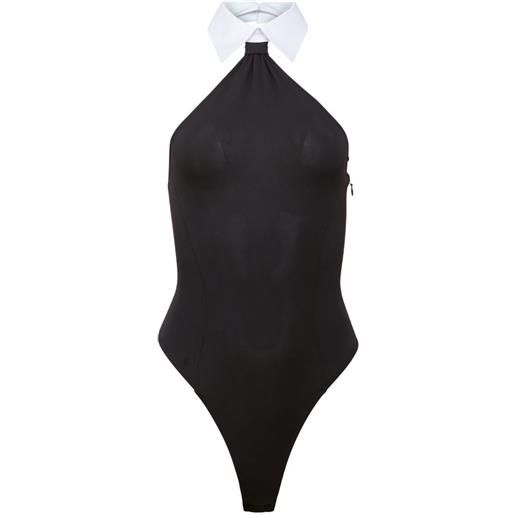 Fleur Du Mal body hannah con colletto - nero