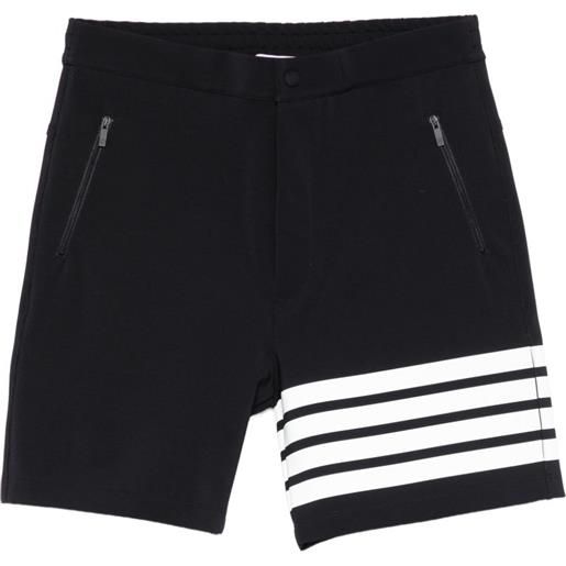 Thom Browne bermuda con dettaglio a 4 righe - nero