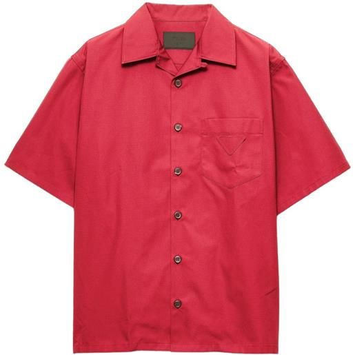 Prada camicia con taschino - rosso