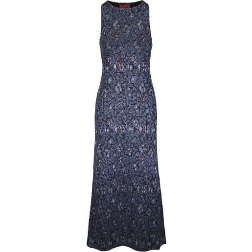 Missoni abito a fiori smanicato - blu