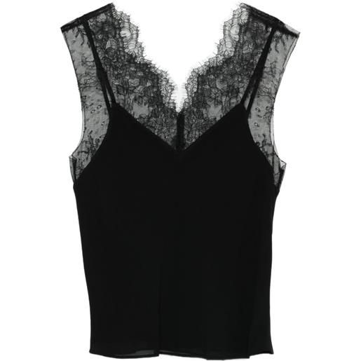 Patrizia Pepe top con scollo a v - nero