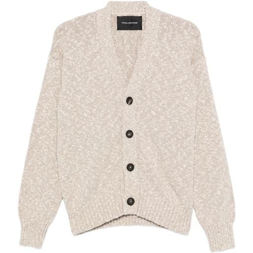 Tagliatore cardigan con scollo a v - toni neutri