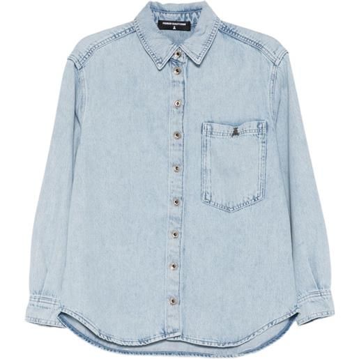 Patrizia Pepe camicia a maniche lunghe con bottoni - blu