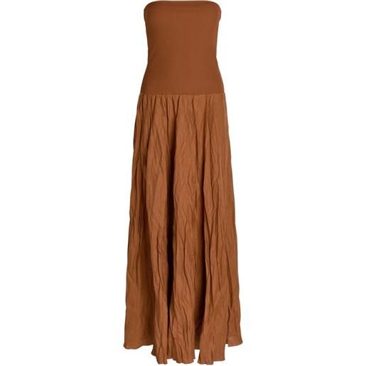 Johanna Ortiz abito midi a coste - marrone