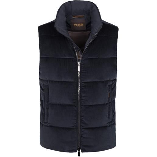 Moorer gilet vanio a coste - blu