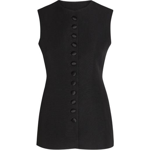 LIBEROWE top jayla con bottoni - nero