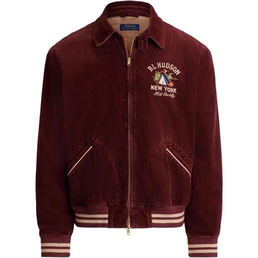 Polo Ralph Lauren bomber con ricamo - rosso