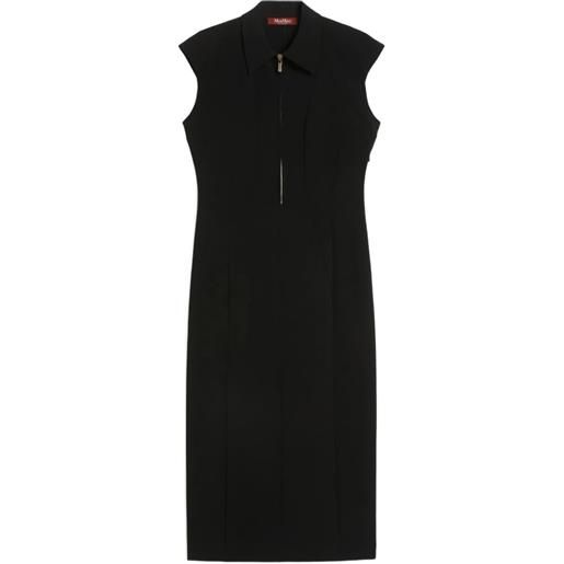 Max Mara abito midi mstalga con zip - nero