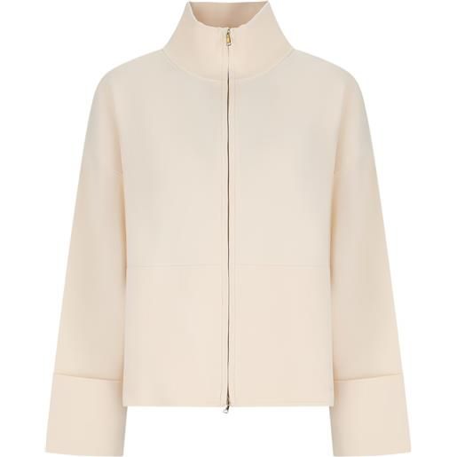 Max Mara cardigan plava con zip - toni neutri