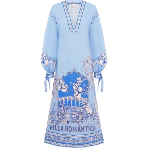 ALEMAIS abito a fiori con scollo a v - blu