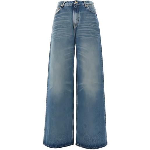 Golden Goose jeans con cintura - blu