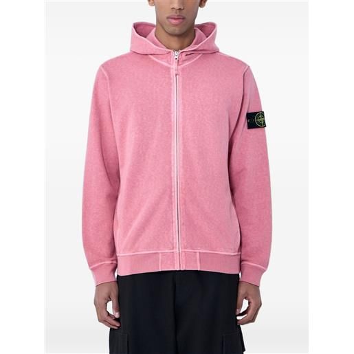 Stone Island felpa con cappuccio e logo - rosa