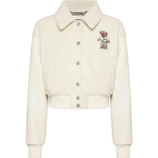 Philipp Plein bomber con decorazione - toni neutri