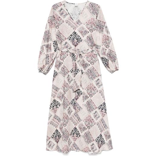 Eleventy abito lungo in lino - toni neutri