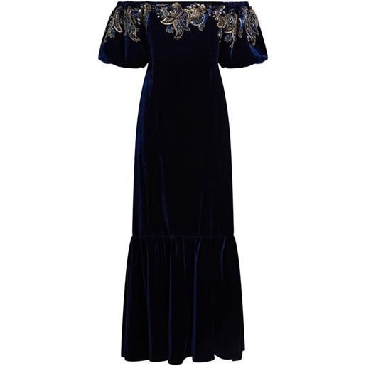 ETRO abito lungo con spalle scoperte - blu