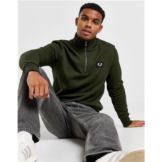 Fred Perry felpa 1/2 zip badge, verde