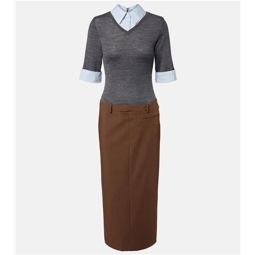 Staud abito midi in misto lana