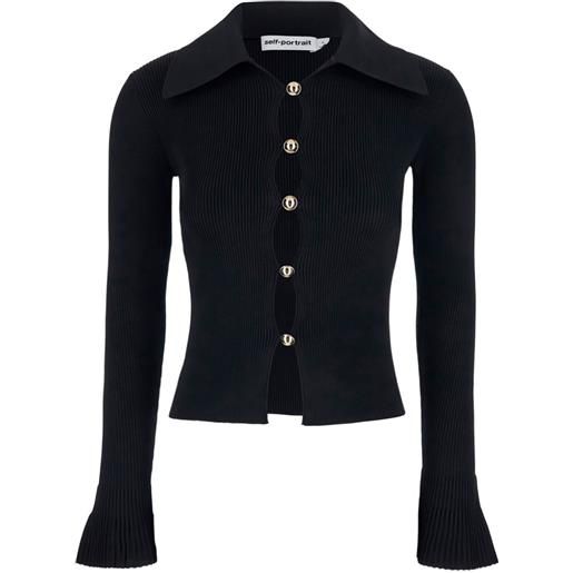 Self-Portrait cardigan in maglia - nero