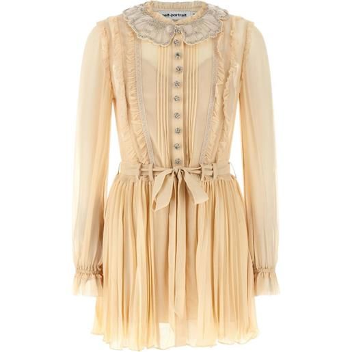 Self-Portrait abito con ruches - toni neutri