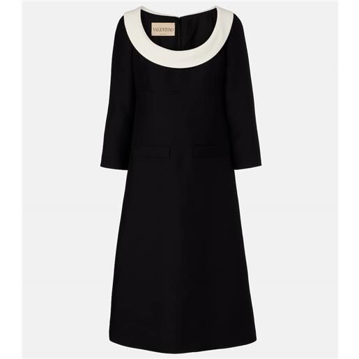 Valentino abito midi in crepe couture