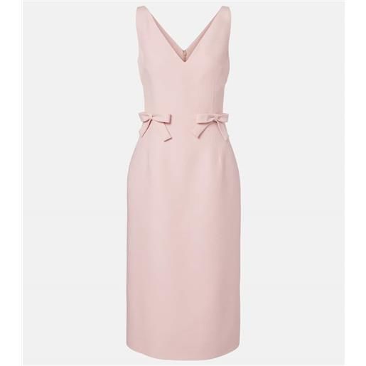 Valentino abito midi in crepe couture