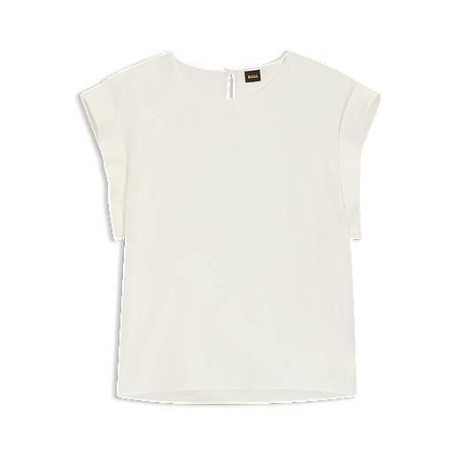 BOSS camicetta regular fit con chiusura a goccia posteriore, colore neutro