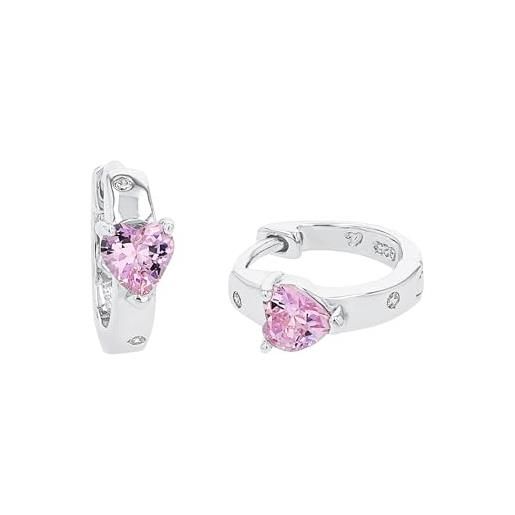 LILLY MARIE Orecchini Tondi In Argento 925 Con Cristalli Luminosi - Eleganza Donna