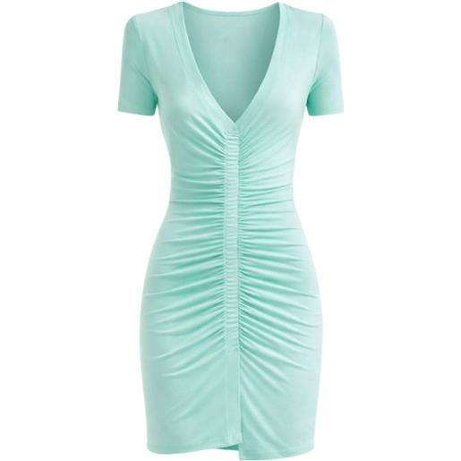 Monique Garconne mini dress aderente con drappeggio centrale