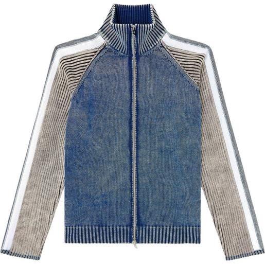 Diesel cardigan k-heronimo con maniche raglan - blu