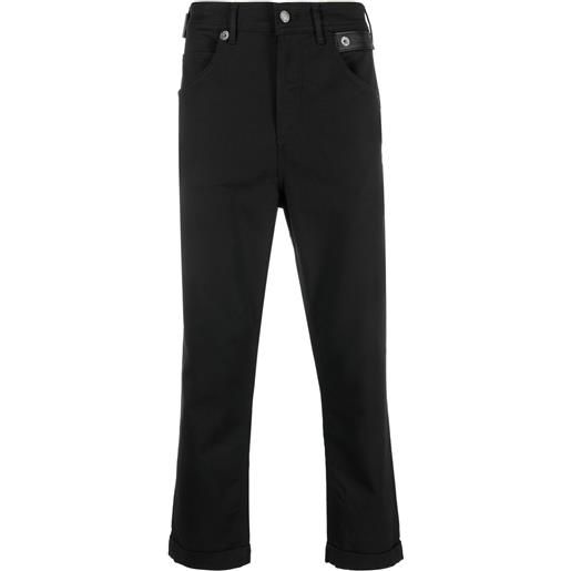Neil Barrett pantaloni crop con applicazione - nero