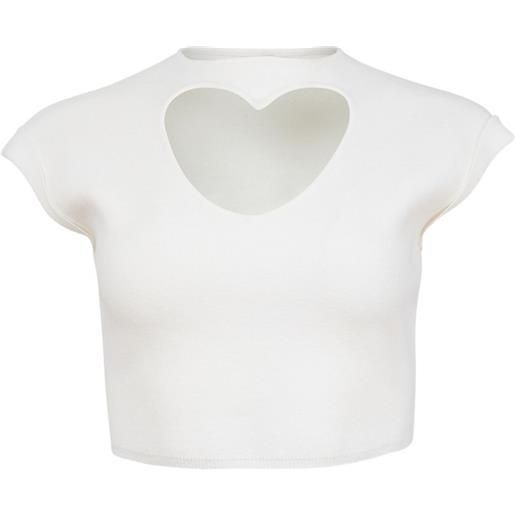 Fleur Du Mal top matchmaker con dettaglio cut-out - bianco