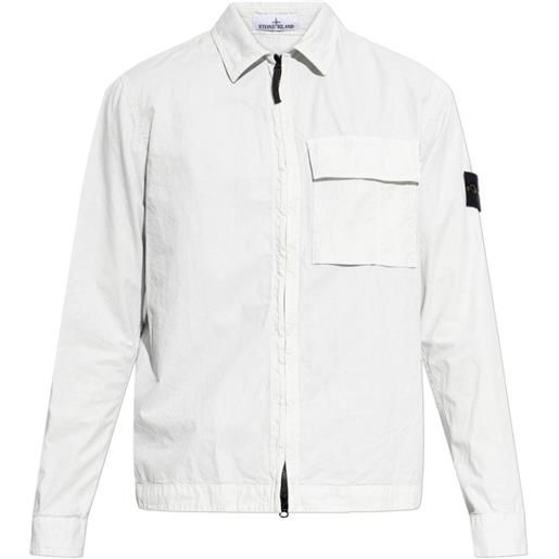 Stone Island giacca-camicia con tasche - bianco