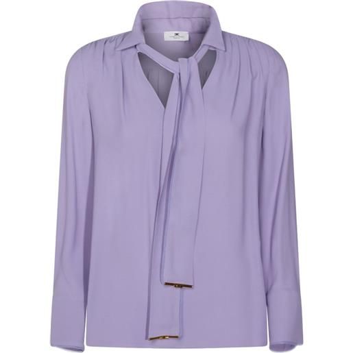 Elisabetta Franchi camicia con nodo - viola