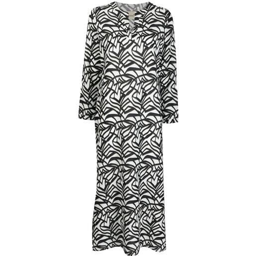 Bambah abito midi con stampa geometrica - nero