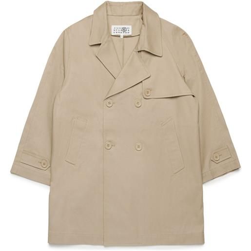 MM6 Maison Margiela Kids trench in cotone - toni neutri