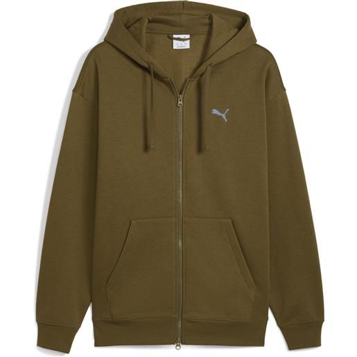 PUMA felpa con cappuccio e zip integrale mmq da uomo, accessori, verde, xxl