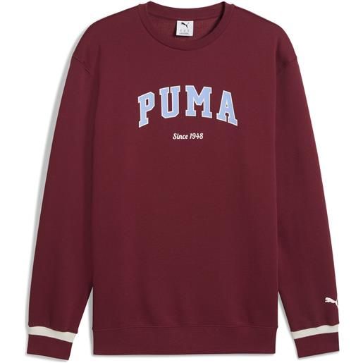 PUMA maglietta varsity crew da uomo, abbigliamento, rosso, xxl