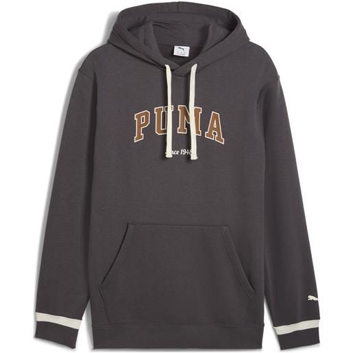 PUMA felpa con cappuccio varsity, abbigliamento, grigio, xxl