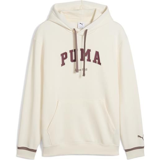 PUMA felpa con cappuccio varsity, abbigliamento, bianco, xxl